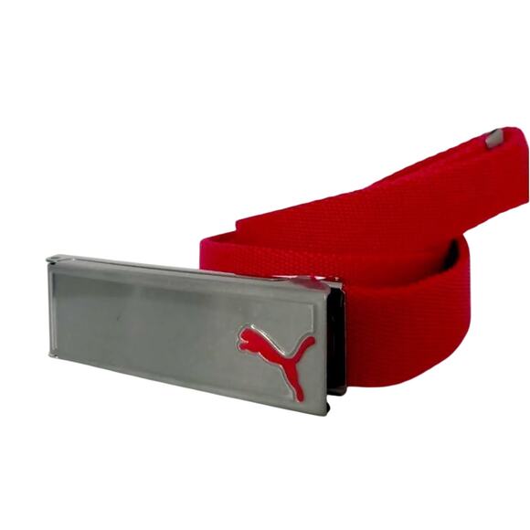 Puma Fuchsia Pink Webbing Belt New with Tag One Size 44" Length - Picture 3 of 8